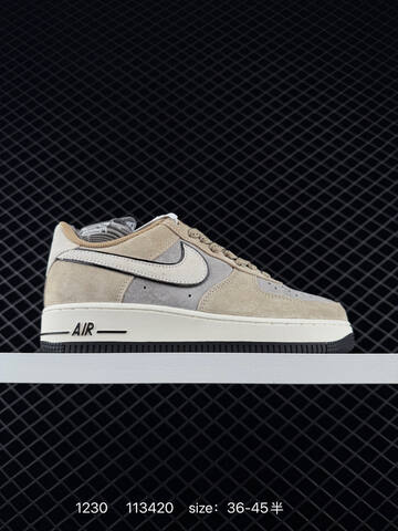 Nike Air Force 1 07 LV8 Multicolor Suede Black White Brown Tan Light Grey Black Light Grey Navy EU 36-45 Lifestyle - Unisex (BS-73402)