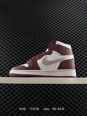Jordan Air Jordan 1 Retro High OG White Burgundy Silver EU 36-45 Basketball Shoe - Unisex (BS-80487)