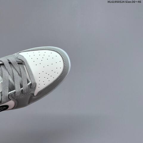 Jordan Air Jordan 1 Low OG Grey White Black 36 46 Lifestyle - Unisex (BS-65884)