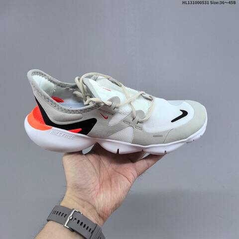 Nike Free RN 5 0 Black White Grey Orange EU 36-45 Running Shoe - Unisex BS-60050