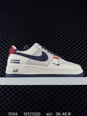 Nike Air Force 1 07 White Grey Red Navy EU 36-45 Lifestyle - Unisex (BS-73334)