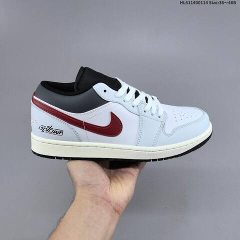 Jordan Air Jordan 1 Low Shattered Backboard Brown-white-burgundy EU 36-46 Casual - Unisex (BS-66970)