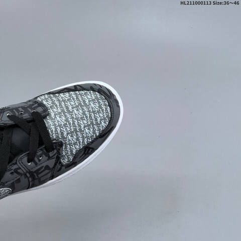 Nike Air Jordan 1 Retro High OG Black Grey White 36 46 Basketball - Unisex (BS-66996)