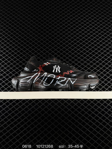 MLB Chunky Liner PU DIY ASHW015 Black Silver Red EU 35-45 Sneaker Casual Sneakers Unisex
