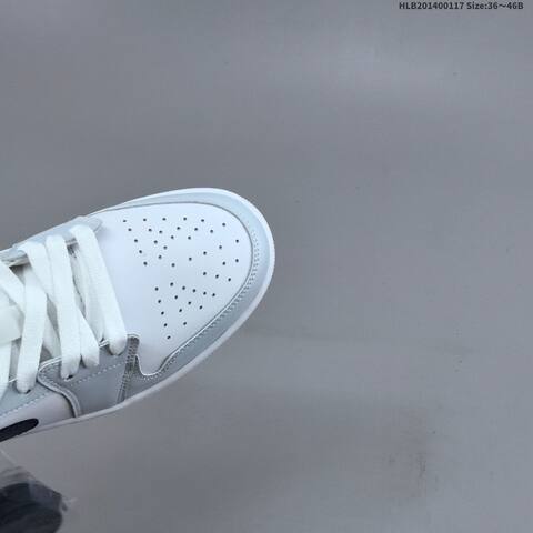 Jordan Air Jordan 1 Low White Light Blue Navy 36 46 Casual - Unisex (BS-66955)
