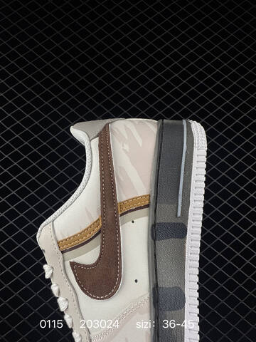 Nike Air Force 1 Mid 07 White Brown Gray EU 36-45 Casual - Unisex (BS-73132)