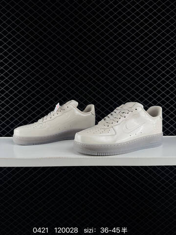 Nike Air Force 1 07 Light Bone Patent Croc With Translucent Outsole EU 36-45 Half Sizes Available Lifestyle - Unisex (BS-71962)