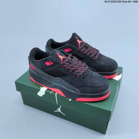 Jordan Flight Court Black Red 36 46 Basketball - Unisex (BS-62322)