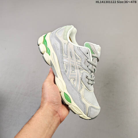 ASICS GEL-NYC Grey Cream Green EU 36-47 Running Shoe Running Sneakers - Unisex (BS-69250)