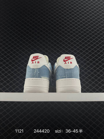 Nike Air Force 1 Low Light Blue Denim White EU 36-45 5 Lifestyle - Unisex (BS-74072)