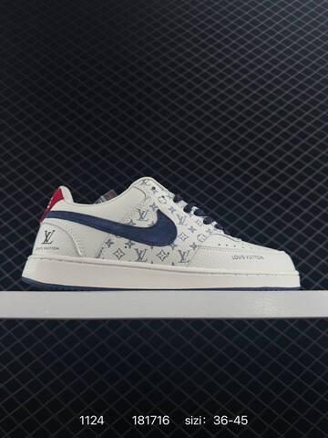 Nike Court Vision Lo Light Gray White With Monogram Accents EU 36-45 Casual - Unisex (BS-74028)