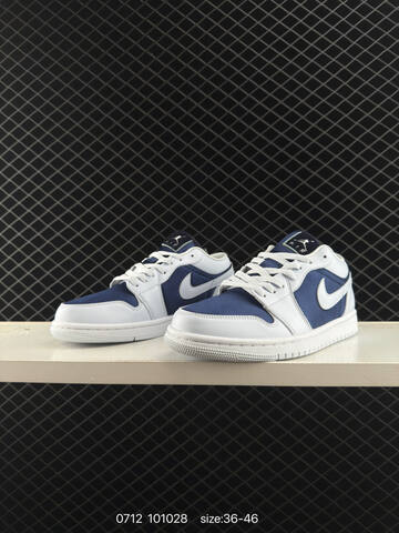 Jordan Air Jordan 1 Low White Navy Blue EU 36-46 Sneaker - Unisex BS-81075