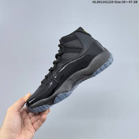 Jordan Air Jordan 11 Retro Black Gray With Gamma Blue Accents 36-47 5 Basketball - Unisex (BS-67207)