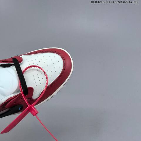 Nike Air Jordan 1 Retro High OG x Off-White White Red Black EU 36-47 5 Basketball - Unisex (BS-66987)