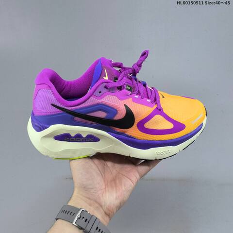 Nike Structure Plus ReactX Air Zoom Grey Black White Purple Orange EU 40-45 Running Shoe - Men s BS-60413