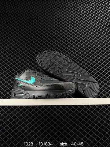 Nike Air Max 90 Black Dark Grey Turquoise EU 40-45 Lifestyle - Men's (BS-74512)