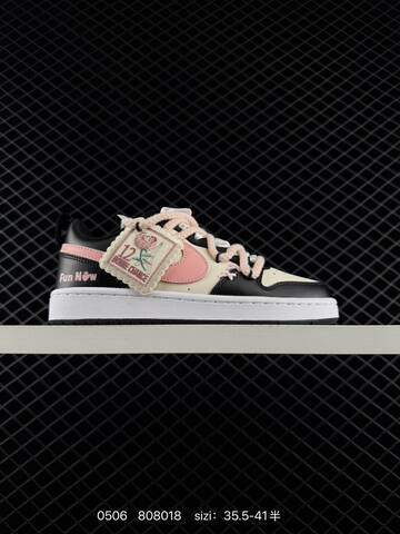 Nike Court Vision Low DIY Multicolor Pink Black White Red 35 5-41 5 Casual - Unisex (BS-71668)