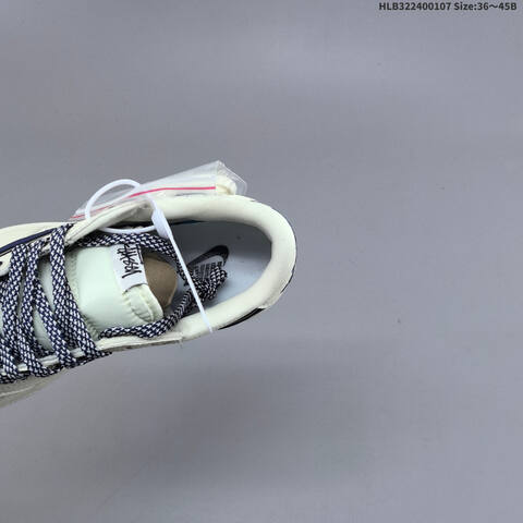 Nike Air Jordan 1 x Travis Scott Cream Navy With Stussy Script And Blue Laces 36 45B Lifestyle - Women s BS-67065
