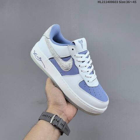 Nike Air Force 1 07 Kobe White Light Blue Silver EU 36-45 Sneaker - Unisex BS-59995