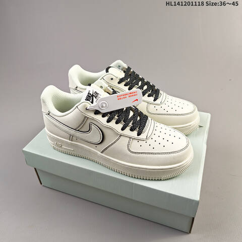Nike Air Force 1 07 Off White Black EU 36-45 Sneaker - Unisex (BS-63733)