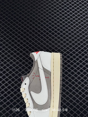 Jordan Air Jordan 1 Low Travis Scott Reverse Mocha DM7866-040 White Grey Cream Red Brown EU 36-48 5 Sneaker - Unisex BS-80183