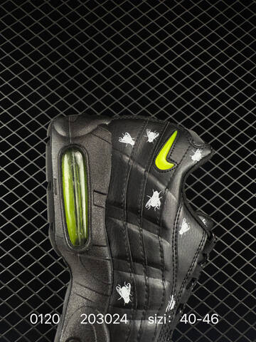 Nike Air Max 95 IM3082-001 Black Volt With White Graphic Print EU 40-46 Lifestyle - Men's (BS-73055)