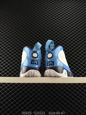 Jordan Air Jordan 9 Retro 302370 161 White University Blue Navy White EU 40-47 Basketball Shoe - Men s BS-81286
