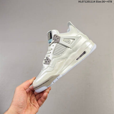 Jordan Air Jordan 4 Retro White Cream Gray Taupe EU 36-47B Basketball - Women's (BS-63749)