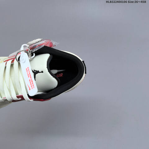 Jordan Air Jordan 1 Low White Black Red EU 36-45 Casual - Unisex (BS-67079)