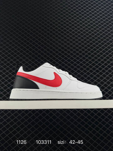 Nike Court Borough Low 2 Black Red White EU 40-45 Casual - Men's (BS-73982)