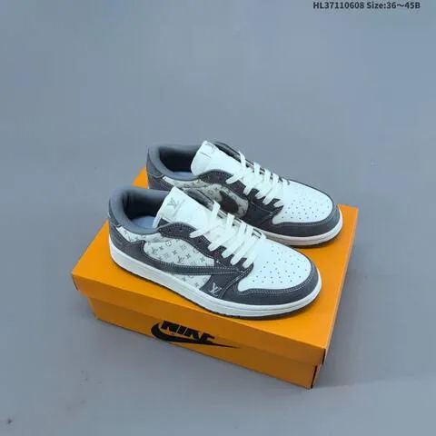 Gucci Nike Air Jordan 1 x Travis Scott AIR JORDAN DIY White Grey Green BS-65796