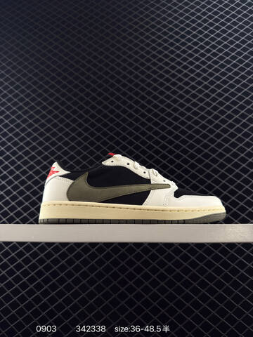 Jordan Air Jordan 1 Low OG SP Travis Scott Olive Sail Black Olive Red Cream EU 36-48 5 Sneaker - Unisex (BS-80778)