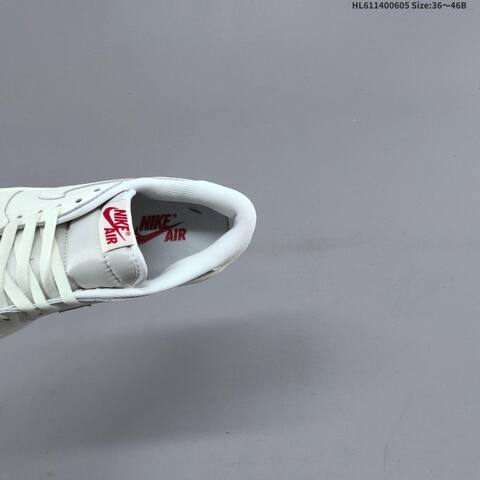 Nike Air Jordan 1 Low White Grey With Red Accents 36 46B Basketball - Women's (BS-65801)