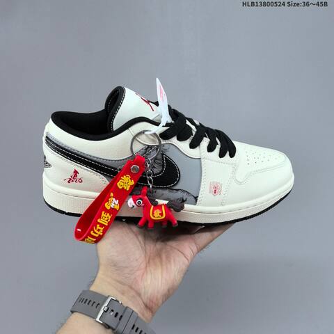 Nike Air Jordan 1 Low White Navy Red Gold EU 36-45 Lifestyle - Unisex (BS-65889)