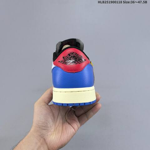 Nike Air Jordan 1 x Travis Scott White Blue Black Red 36 47 5 Lifestyle - Unisex (BS-66925)