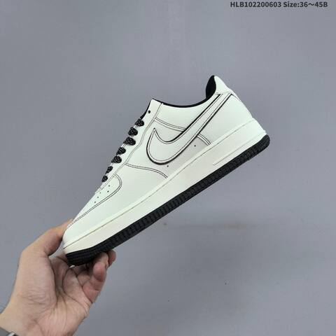 Nike Air Force 1 07 LV8 Stussy Off White Black EU 36-45 Sneaker - Unisex (BS-59980)