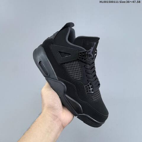 Jordan Air Jordan 4 Retro Black Cat Triple Black EU 36-47 5 Basketball - Unisex (BS-67008)