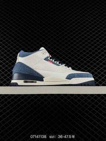 Air Jordan 3 Retro White Navy AIR JORDAN 3 Aj3 Lifestyle (BS-78975)