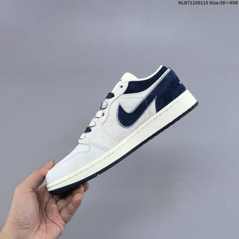 Nike Air Jordan 1 Low White Light Grey Black EU 36 45 Basketball - Unisex (BS-66964)