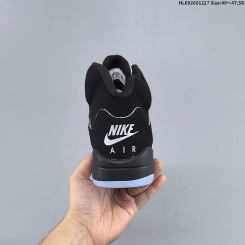 Jordan Air Jordan 5 Retro Black Metallic Silver White EU 40-47 5 Basketball - Men's (BS-67242)