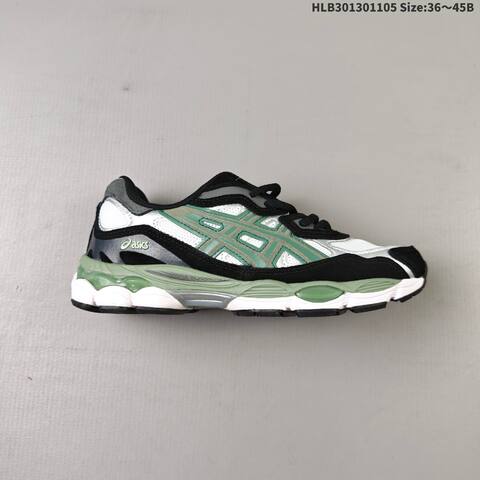 ASICS GEL NYC White Black Green Silver EU 36-45 Running Shoe Running Sneakers - Unisex (BS-69319)