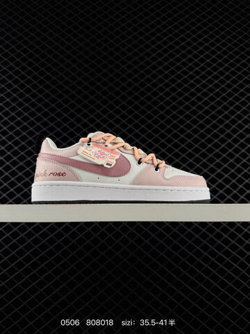 Nike Court Vision Low DIY Multicolor Pink Black White Red 35 5-41 5 Casual - Unisex (BS-71668)