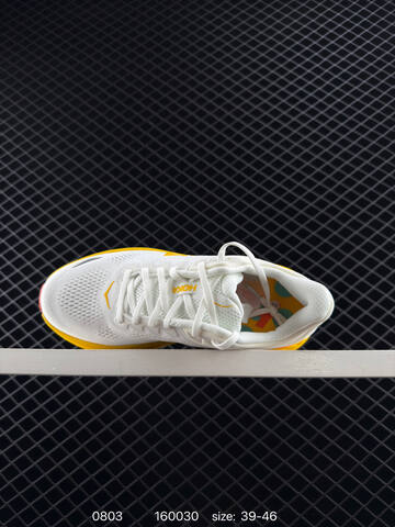 HOKA ONE ONE Bondi 9 White Yellow Orange Gray EU 39-46 Running Shoe Running Sneakers - Unisex (BS-86517)