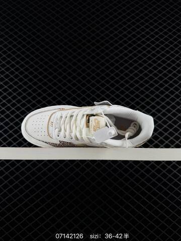 Nike Air Force 1 Shadow White Beige Leopard Print Yellow EU 36-42 Lifestyle - Unisex (BS-70246)