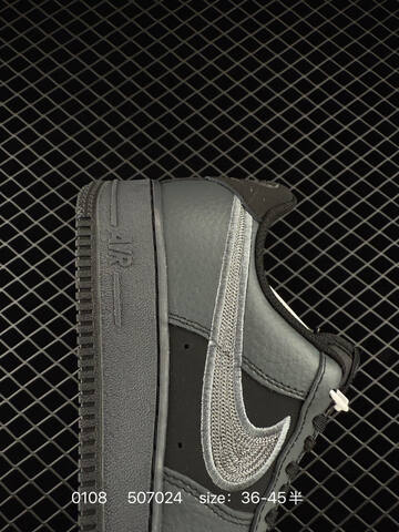 Nike Air Force 1 07 Black Grey Silver EU 36-45 Lifestyle - Unisex (BS-73305)
