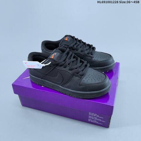 Nike SB Dunk Low HF3704-100 Black White Orange EU 36-45 Skate Shoe - Unisex BS-62375