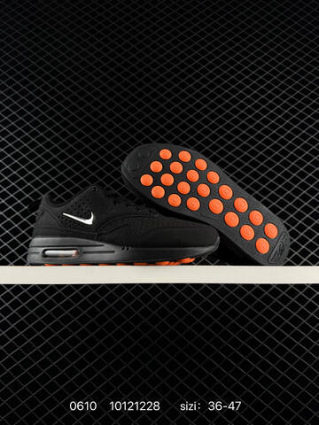 Nike Air Max 1 Black Silver Orange EU 36-47 Lifestyle - Unisex (BS-70845)