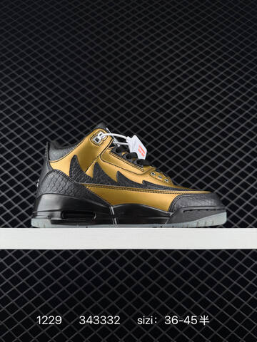 Jordan Air Jordan 3 Retro SE Black Gold Clear Grey EU 36-45 Basketball Shoe - Unisex (BS-79955)