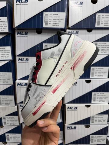 MLB Chunky Liner White Burgundy Black Pink Grey Skate Shoe Skate Sneakers (BS-86948)