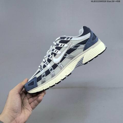 Nike P-6000 Navy Silver Grey Cream EU 36-45 Running Shoe Running Sneakers - Unisex (BS-60249)